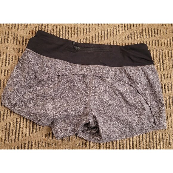 lululemon athletica Pants - Lululemon Speed Up Short 2.5” Size 6 Women's Heather Lux Multi Black Gray